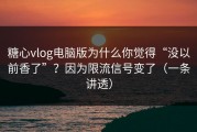 糖心vlog电脑版为什么你觉得“没以前香了”？因为限流信号变了（一条讲透）